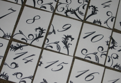 Large Table Numbers 